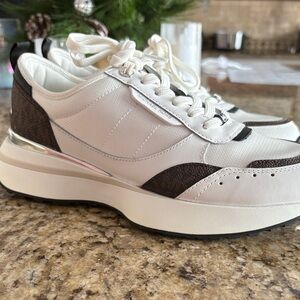 Michael Kors White and BrownAthletic Shoes